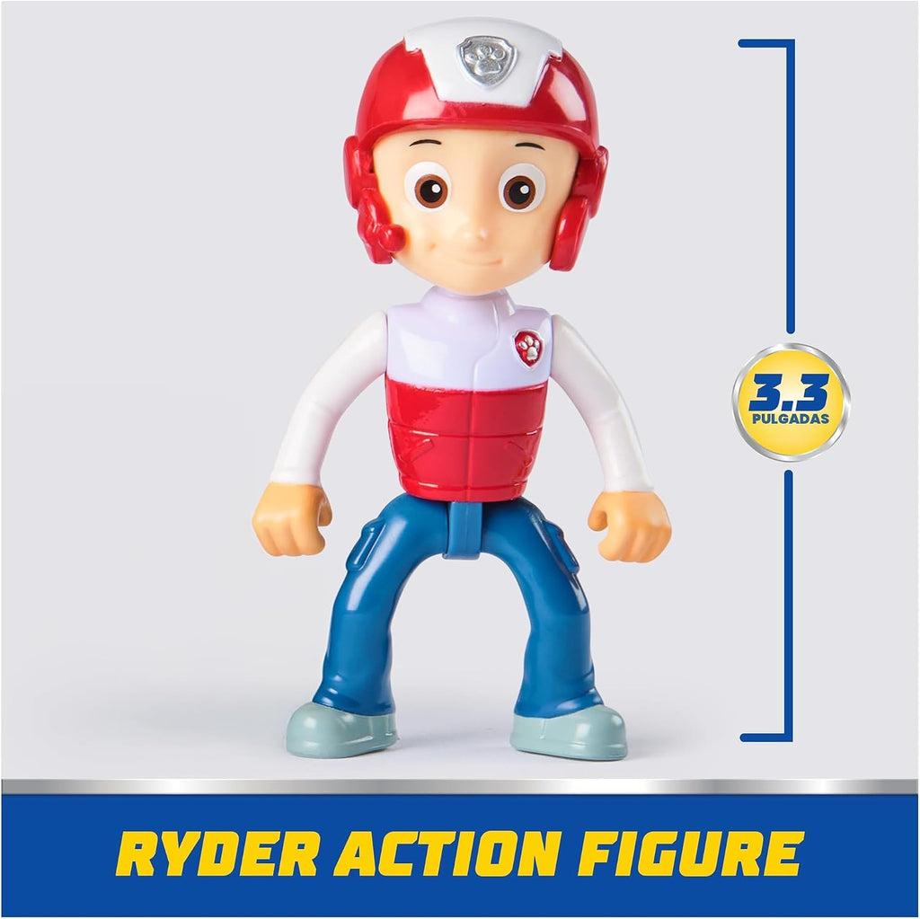 Paw Patrol, Ryder's ATV vehículo de juguete con figura de acción coleccionable, juguetes para niños y niñas de 3 años en adelante