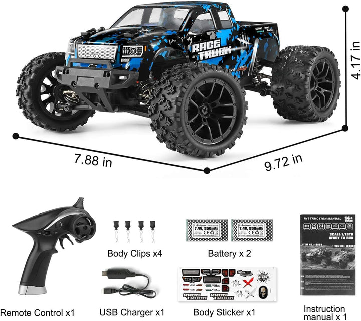 HAIBOXING Vehículos RC a escala 1/18 4WD todoterreno
