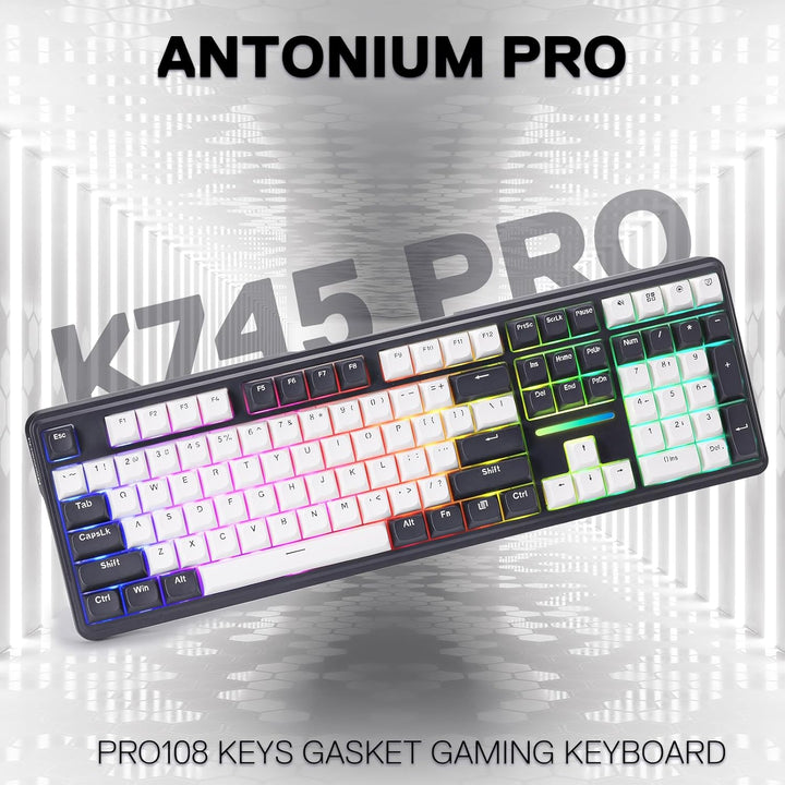 Redragon K745 PRO Teclado de Juegos Inalámbrico con Sello RGB, Tecl...