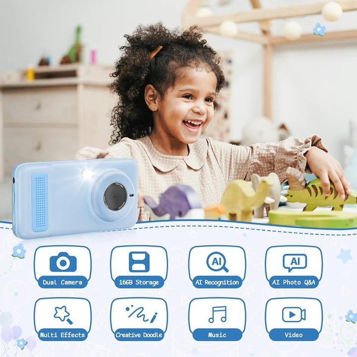 AI Everything Recognition - Cámara para niños de 4 a 12 años, compa...