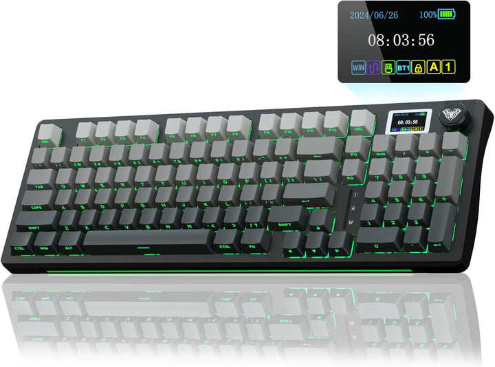 AULA Teclado mecánico inalámbrico S98 Pro con pantalla y perilla, 2...