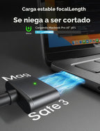 LISEN Cargador magnético para MacBook de 140 W, 3 cables para MacBook Pro