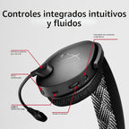 HyperX Cloud Jet - Auriculares inalámbricos duales para juegos, dongle de 2.4 GHz, Bluetooth 5.3, PC, PS5, móvil, USB-A - Negro