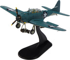 SBD Dauntless - Aviones fundidos a presión, escala 1/72, modelo de avión de metal para coleccionista, entusiasta de la aviación, coleccionable prémium con soporte de exhibición