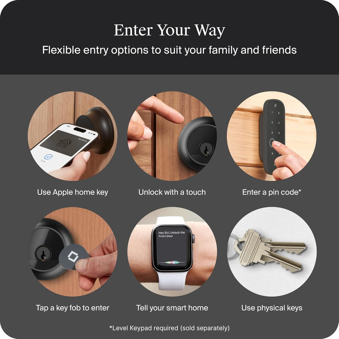 Level Lock Pro - Cerradura inteligente más pequeña, rápida e innova...