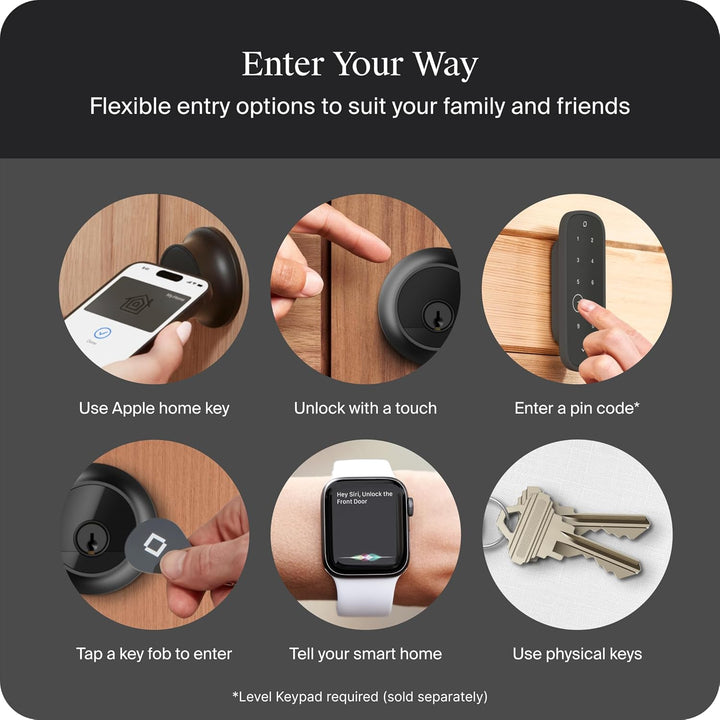 Level Lock Pro - Cerradura inteligente más pequeña, rápida e innova...