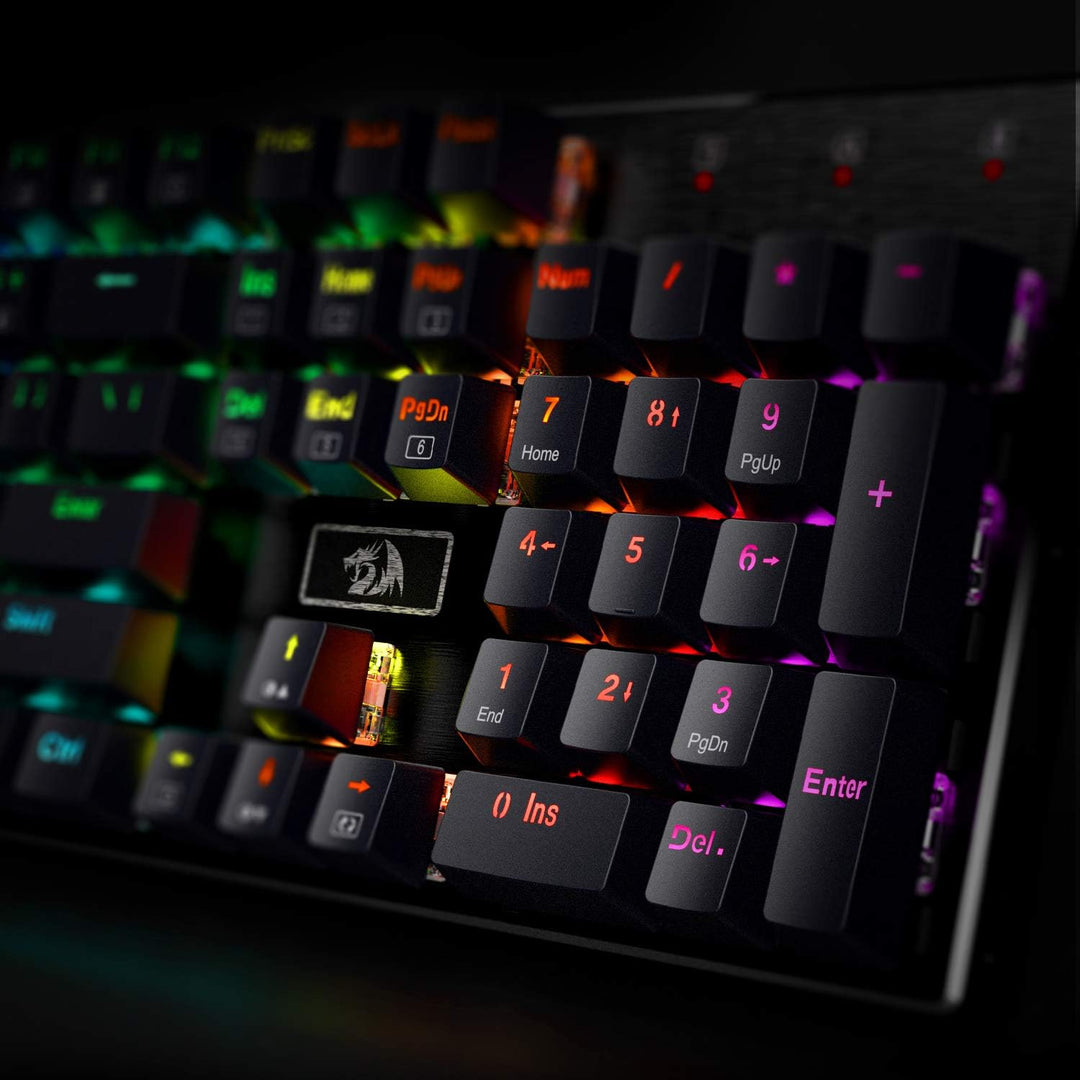 Redragon K556 teclado para juegos mecánicos con cable y luz posteri...