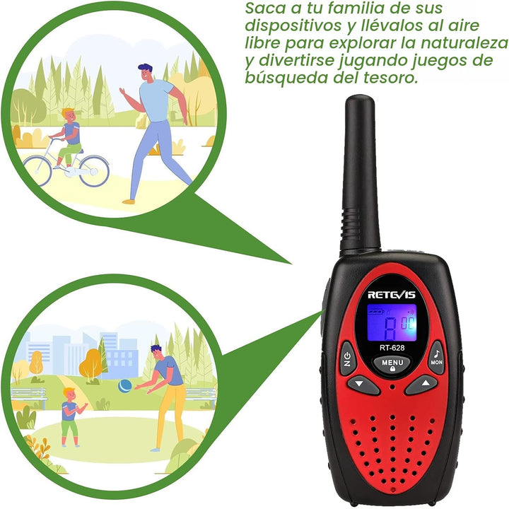Retevis RT628 Walkie Talkies para niños, juguetes de regalo para ni...