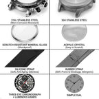 Reloj casual único para hombre, cronógrafo de moda de cara grande