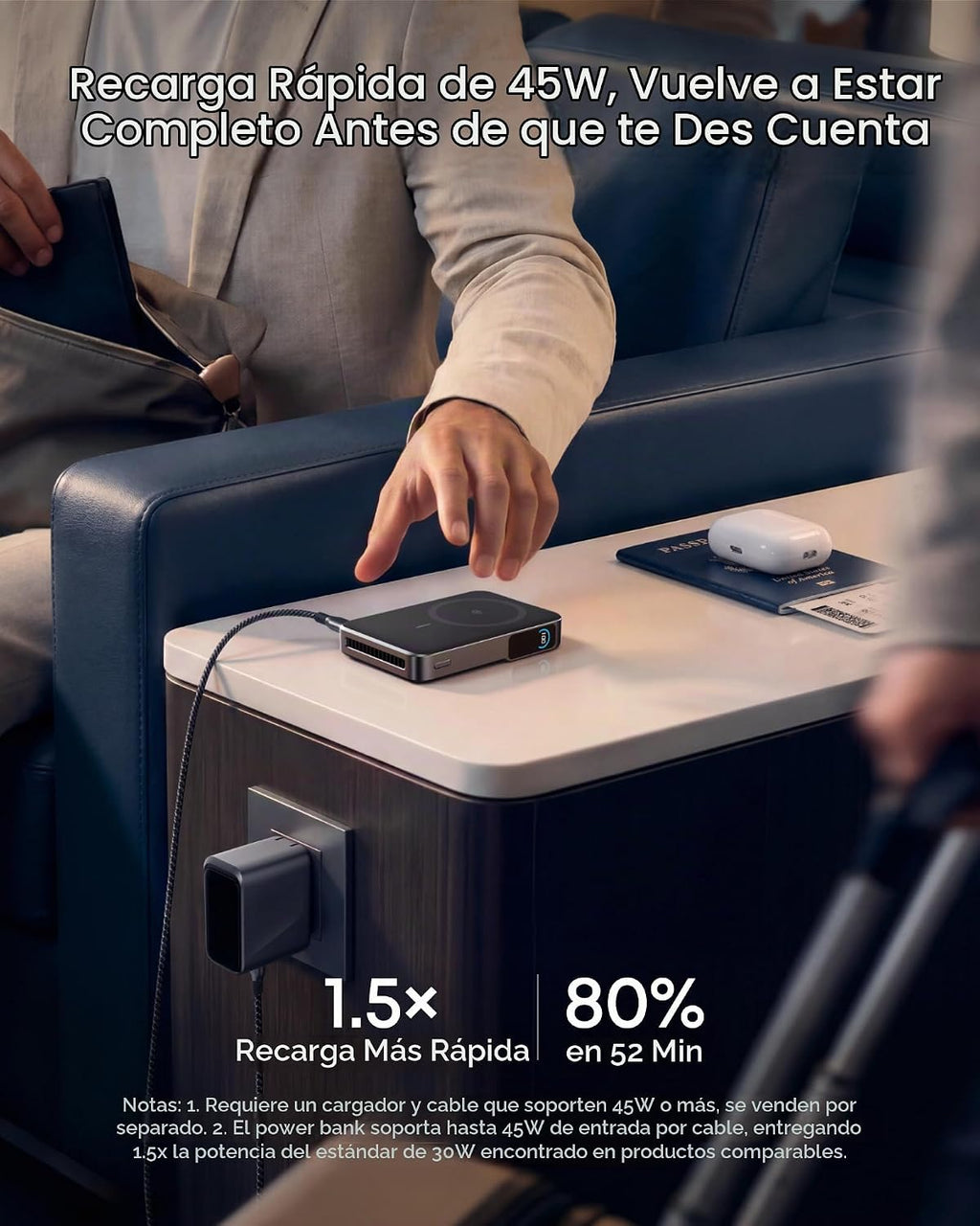 Anker MagGo 2 Pro Power Bank, Qi2.2 25W 10000mAh cargador portátil
