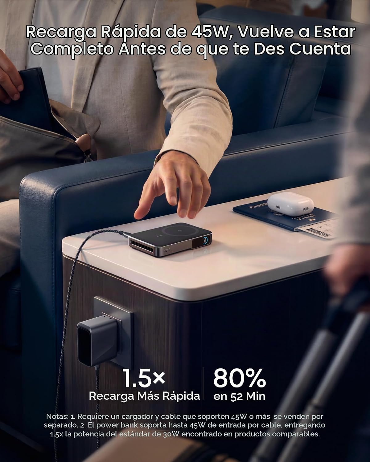 Anker MagGo 2 Pro Power Bank, Qi2.2 25W 10000mAh cargador portátil