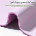 Tapete de yoga ancho de grosor (0.394 pulgadas), antideslizante, antidesgarros, tapete de pilates extra grande de 72 x 35 pulgadas para entrenamientos en casa, gimnasio y estiramiento de suelo con