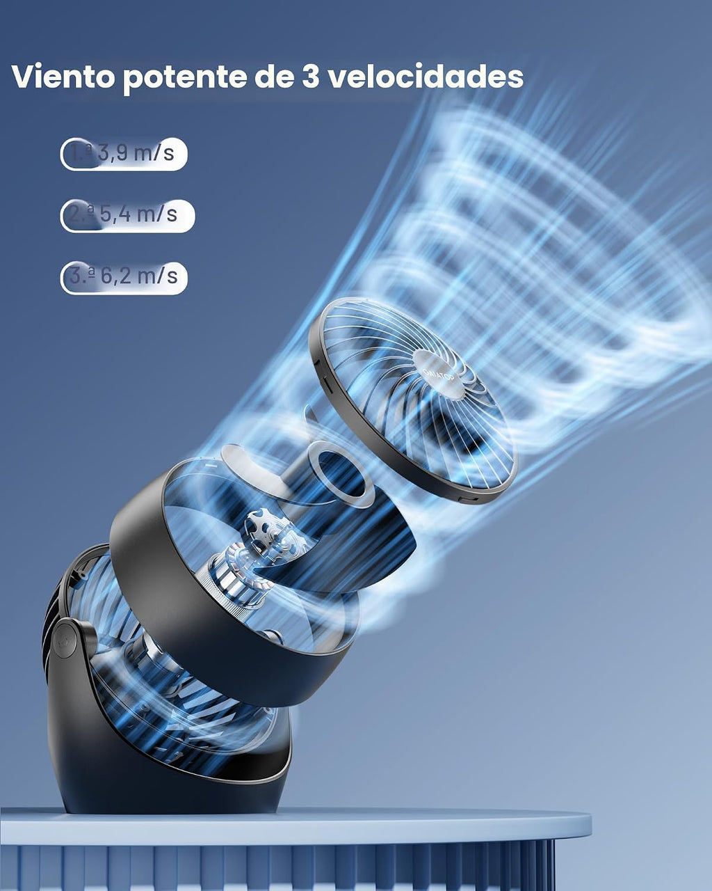 Gaiatop - Ventilador de escritorio, ventiladores eléctricos portáti...