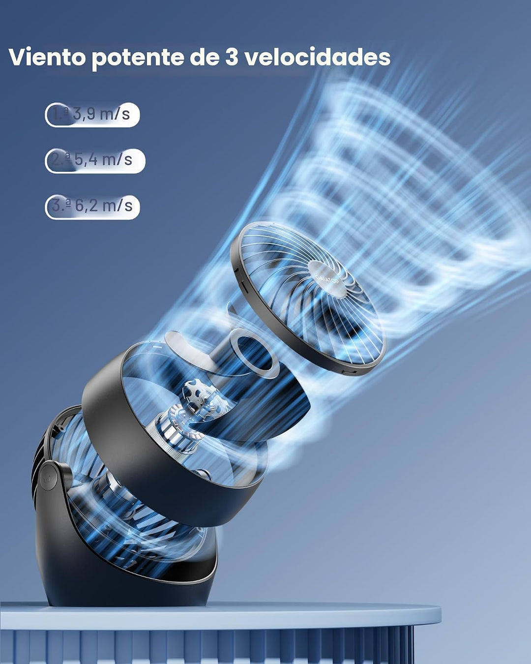 Gaiatop - Ventilador de escritorio, ventiladores eléctricos portáti...
