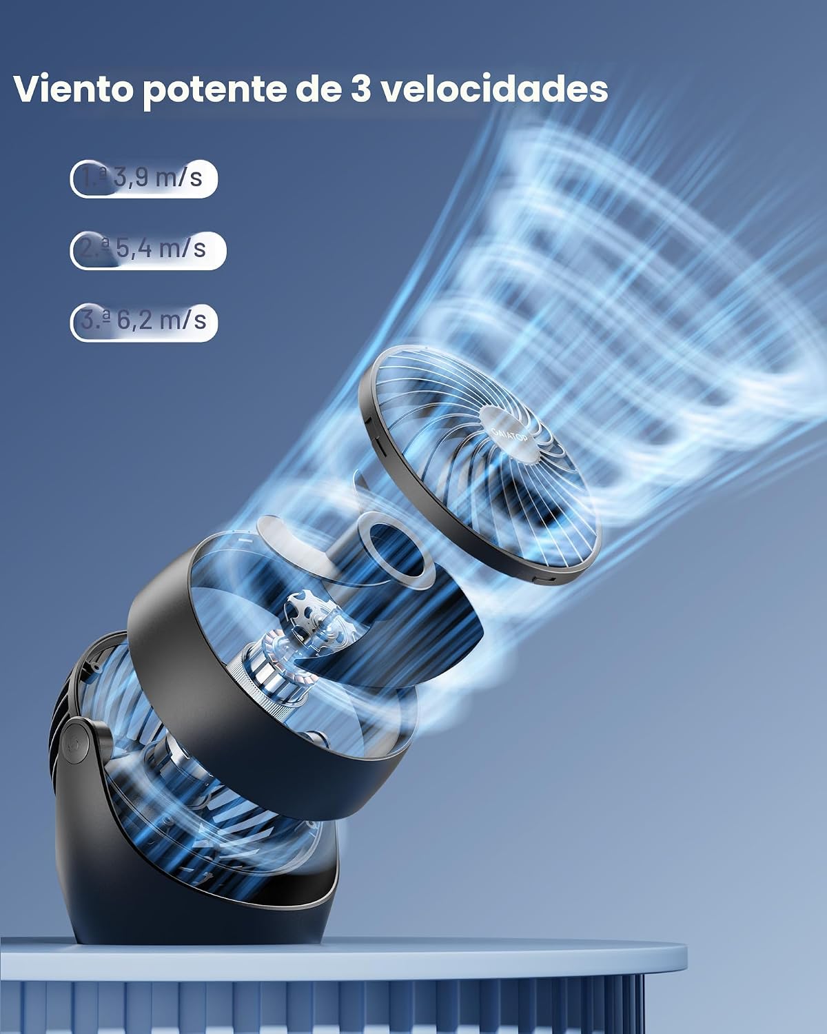 Gaiatop - Ventilador de escritorio, ventiladores eléctricos portáti...
