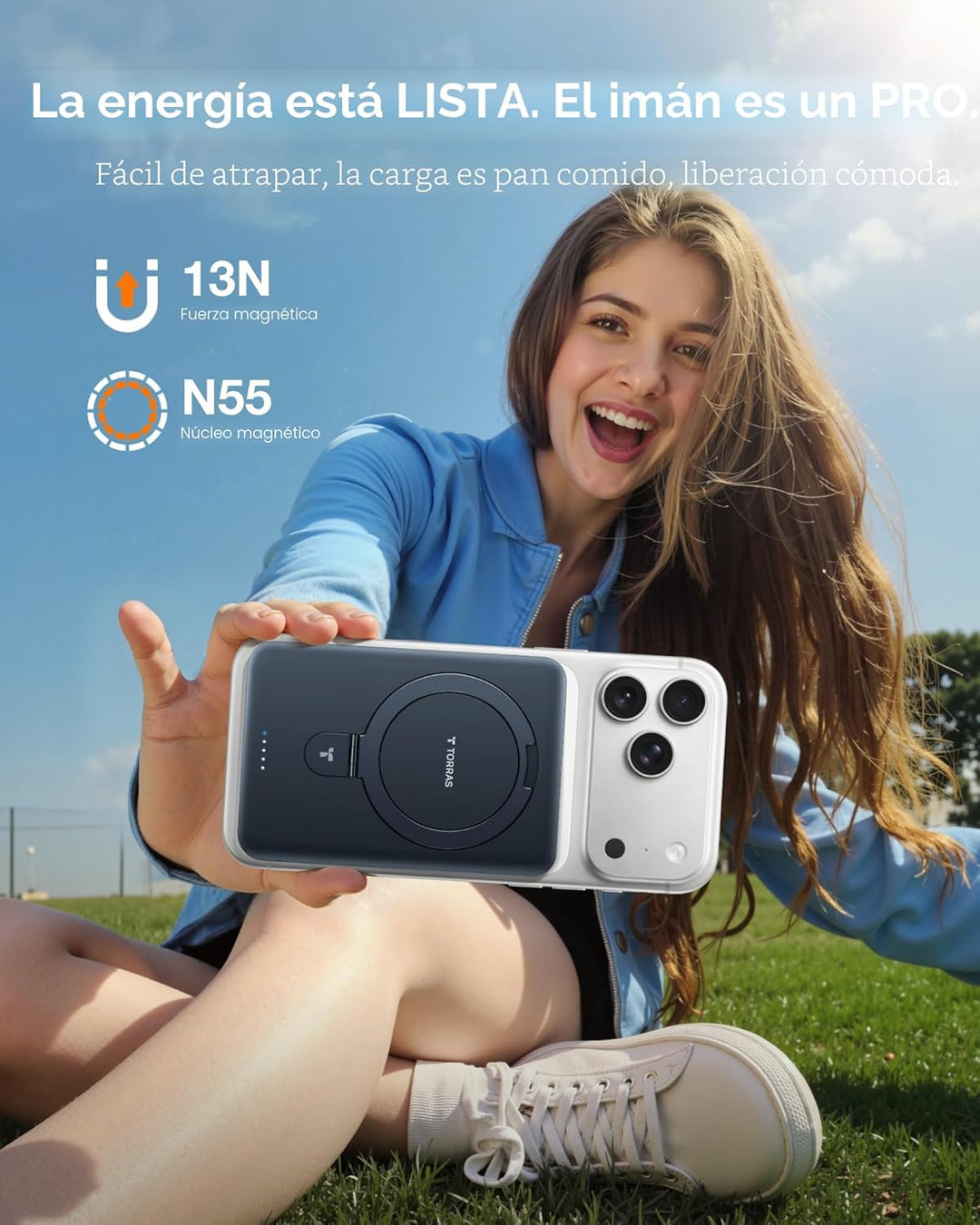 TORRAS EasyGo - Cargador portátil magnético de 10000 mAh para iPhon...