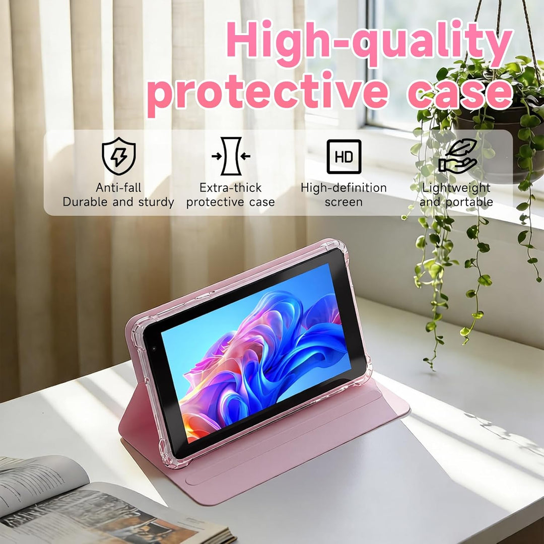 WUIUHOU Tablet Android 15 de 7 pulgadas, tablet con funda, 8 GB de...