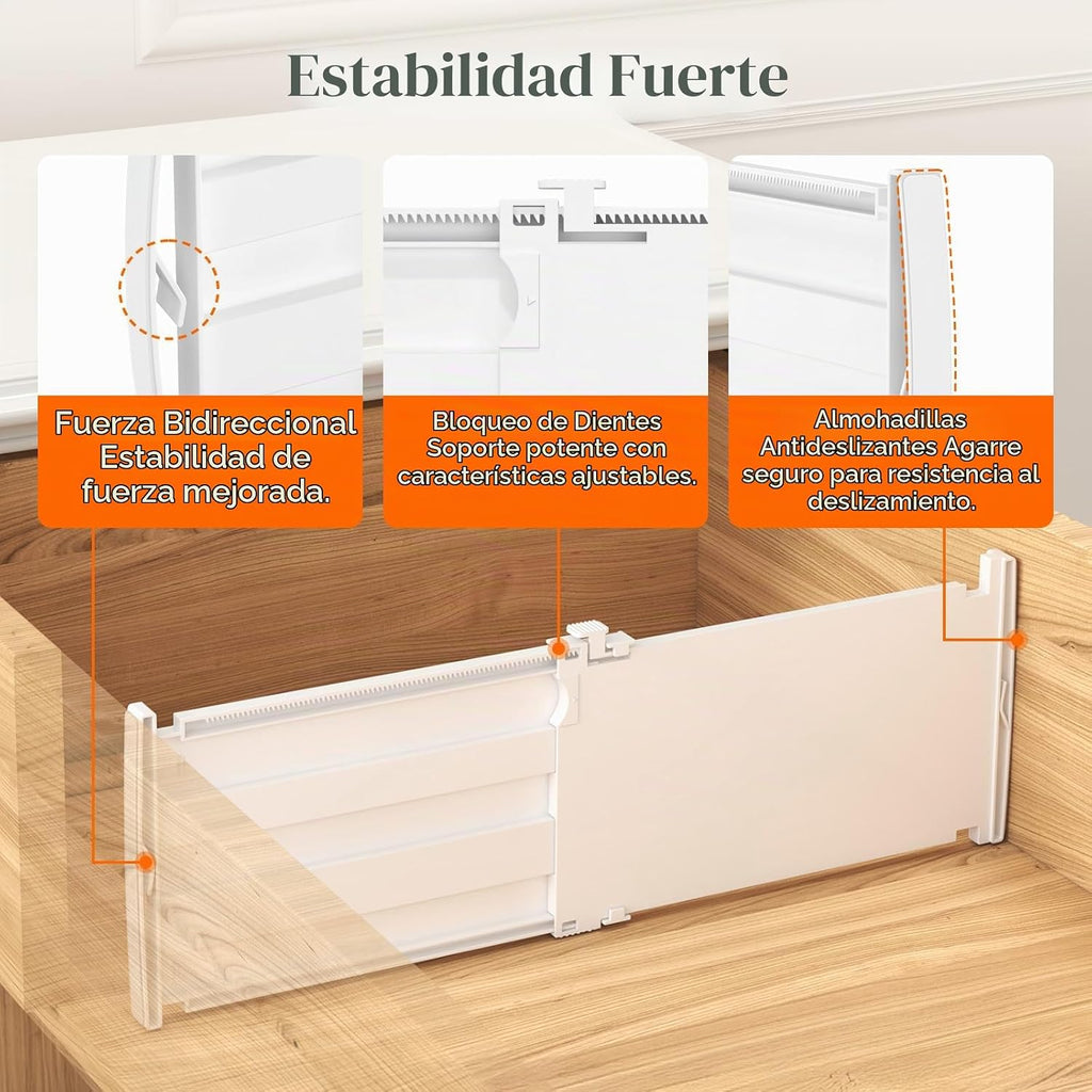 Lifewit Divisores de cajones de 6 pulgadas de alto, organizador de cajones