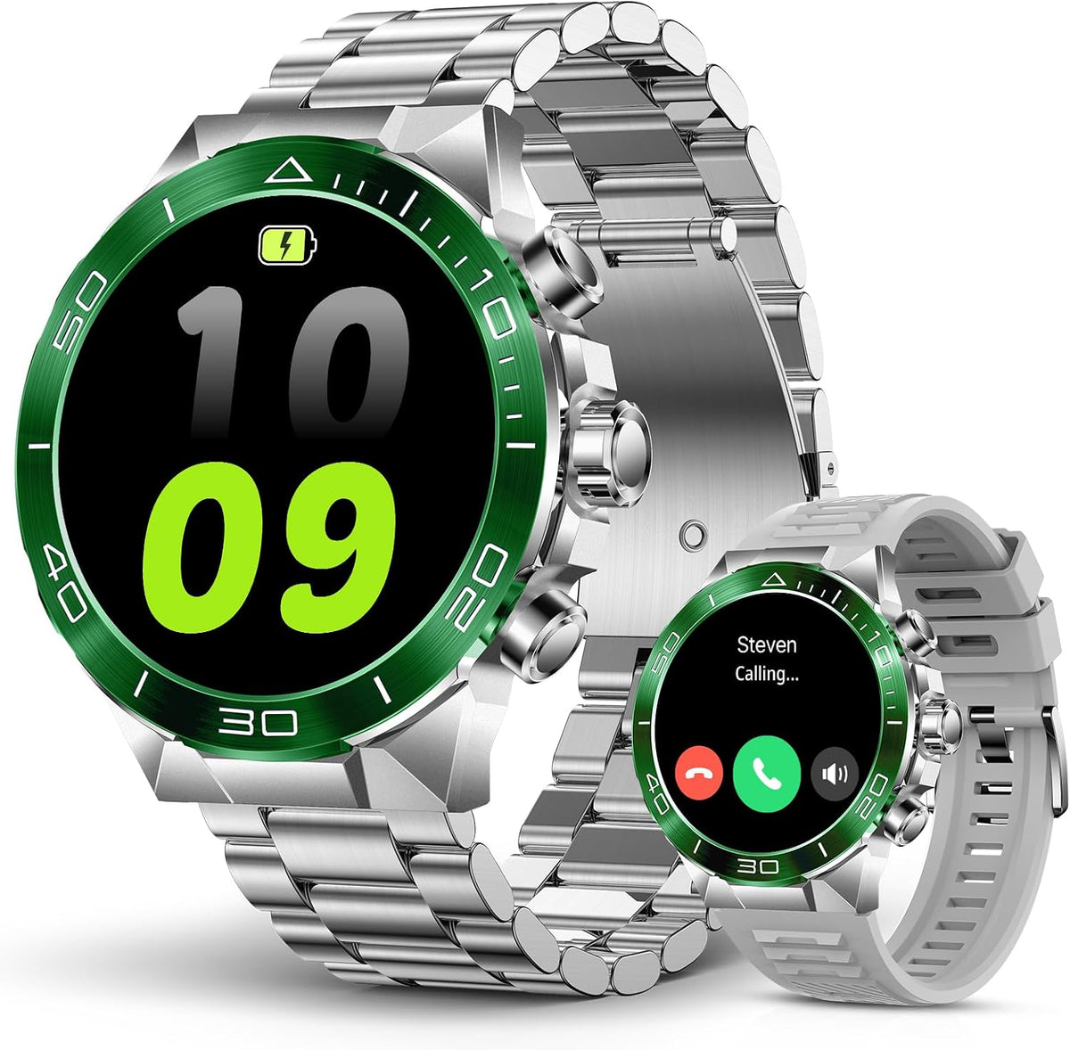 SOUYIE Reloj inteligente militar resistente para hombres 1.43 "AMOLED