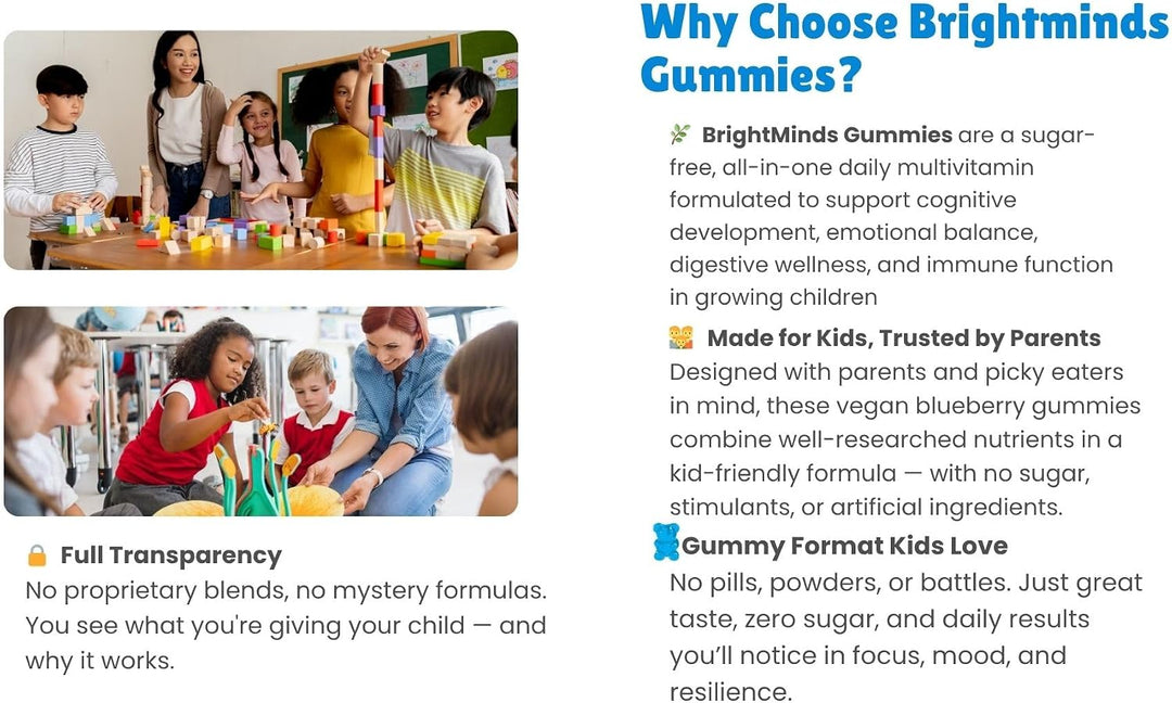 Brightminds - Gomitas de desintoxicación de zeolita para niños, des...