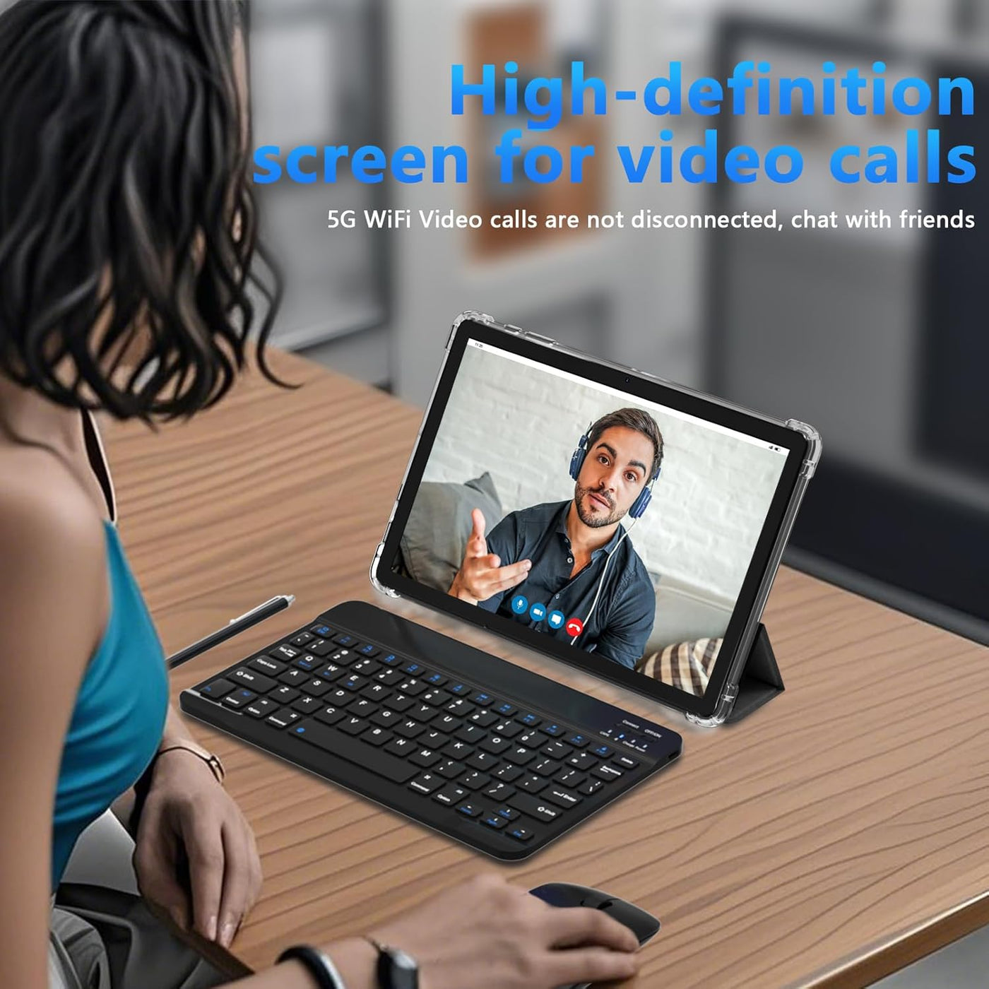 Tableta de 11 pulgadas 2 en 1, 18GB + 128GB, Tableta Android 15, 1T...