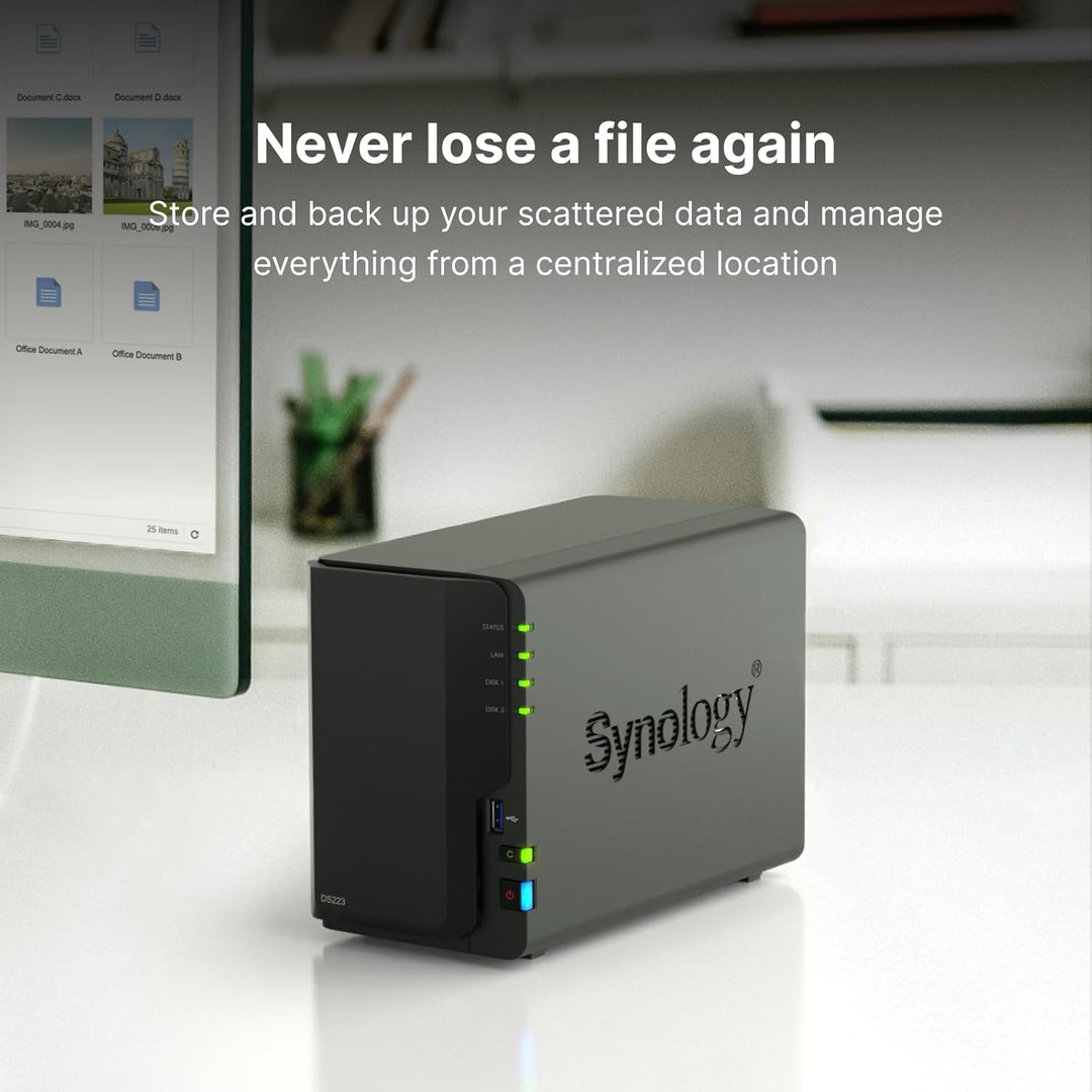 Synology NAS DS223 de 2 bahías (sin disco)