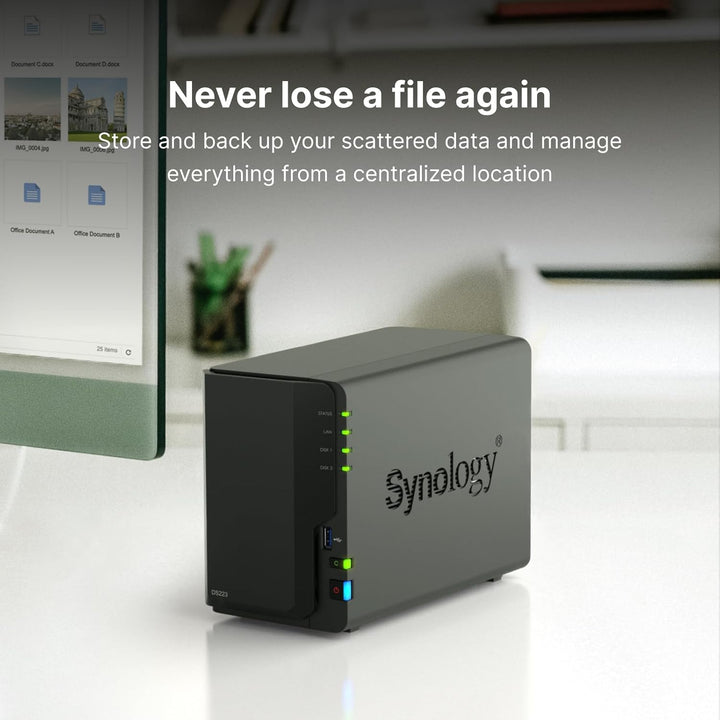 Synology NAS DS223 de 2 bahías (sin disco)