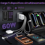 Carga rápida del bloque del cargador del USB C, adaptador del enchufe de la