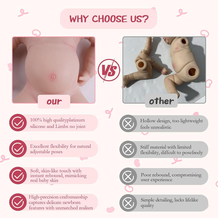 Muñecas de bebé Reborn de silicona de 18 pulgadas, muñeca de bebé r...