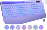 Teclado inalámbrico con retroiluminación de 7 colores, reposamuñeca...