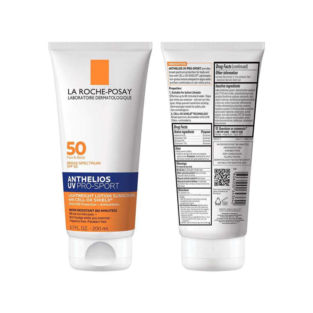 La Roche-Posay Anthelios UV Pro-Sport SPF 50 Sunscreen for Face &am...