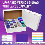Caja de almacenamiento de 5 filas – Monster Box con capacidad para 3950 tarjetas para organización, adecuada para deportes y tarjetas coleccionables (paquete de 3 – grande)