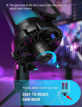 FIFINE Micrófono USB para juegos para PC PS5, micrófono de condensa...