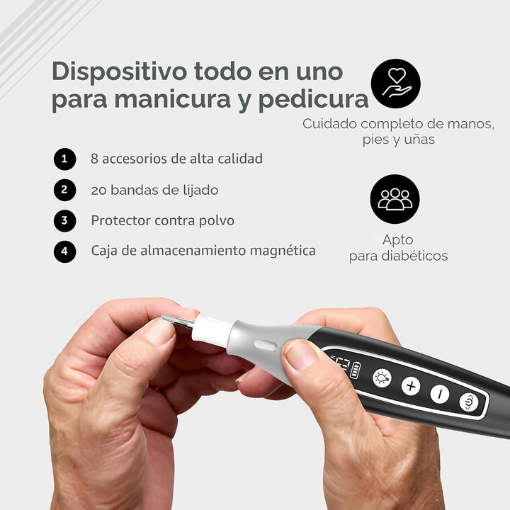 UTILYZE PediLux Pro - Kit profesional de manicura y pedicura, amola...
