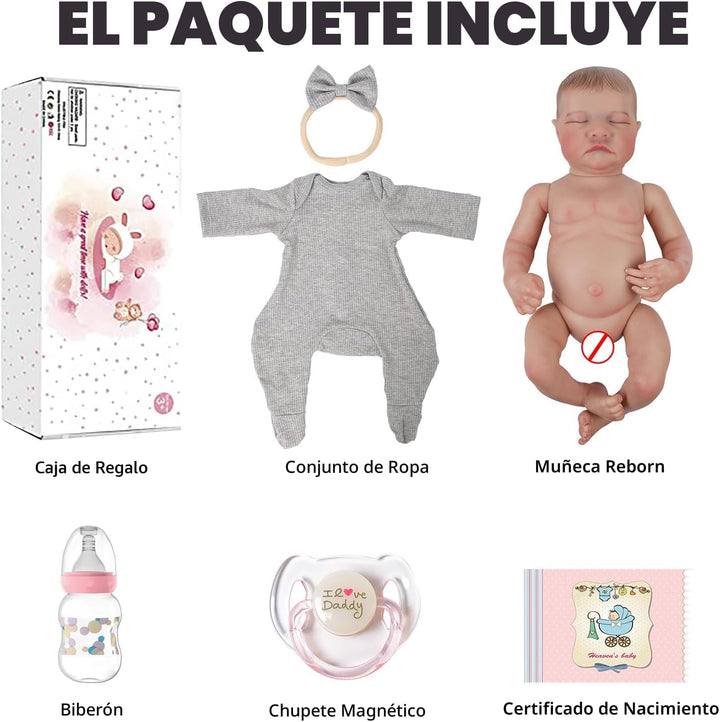 SCOM Muñecas realistas de bebé Reborn \u2013 18 pulgadas de silicon...