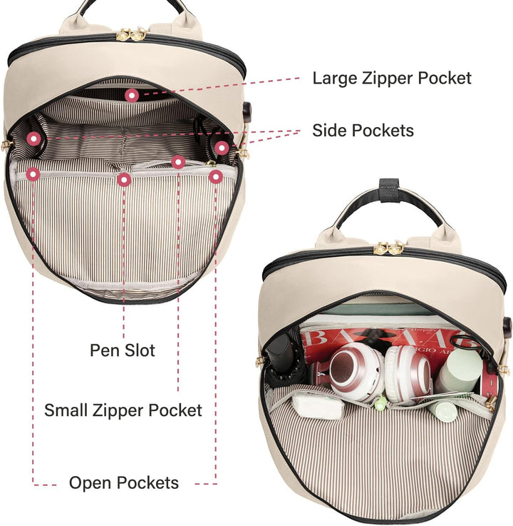LOVEVOOK Mochila de viaje para laptop para mujer, bolsa antirrobo p...