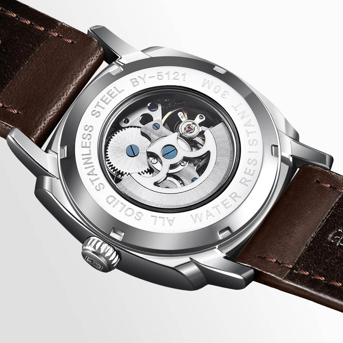 BENYAR Reloj Automático Mecánico de Esqueleto para Hombre de Vestir