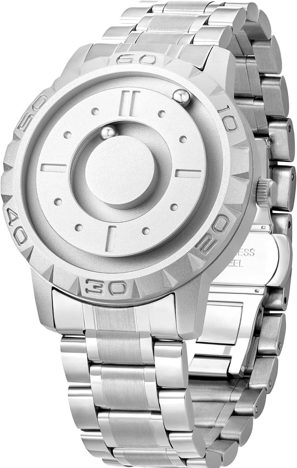 EUTOUR Reloj Magnético Esfera Flotante con Bolas 40mm Cuarzo Suizo 3/5ATM Correa 20mm