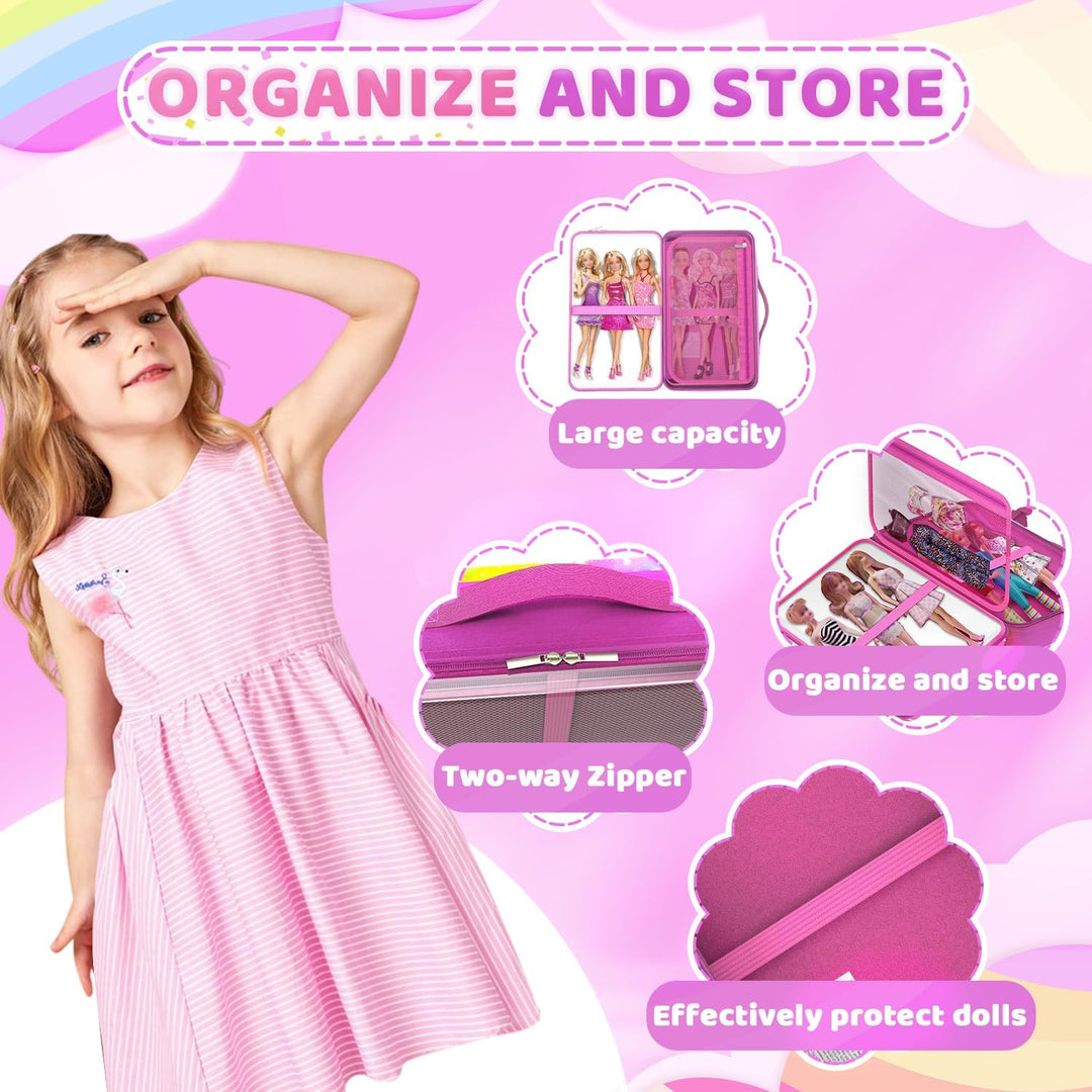 LININYHAO Funda de transporte compatible con muñecas Barbie de 12 p...