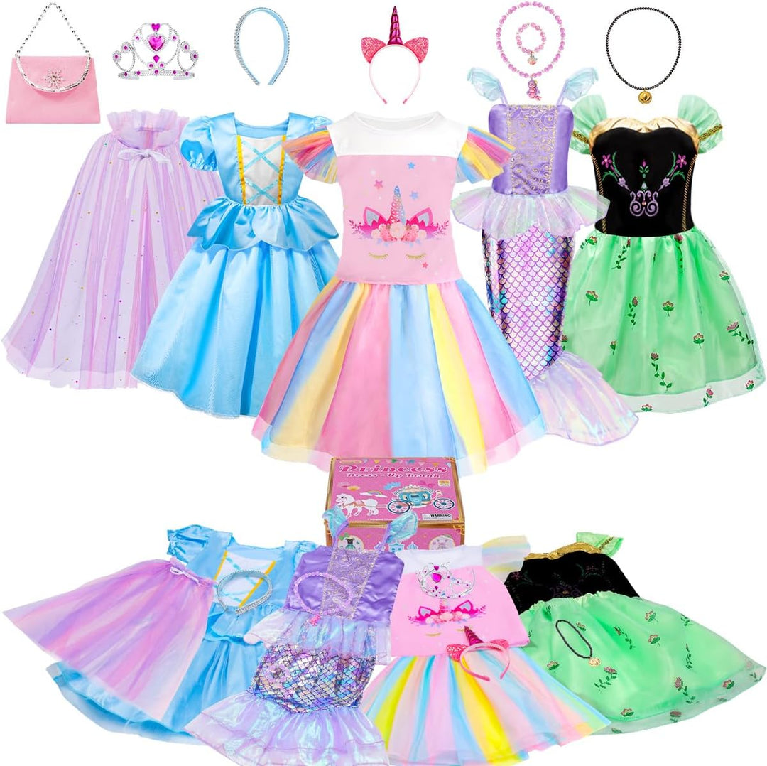 Meland Vestido de princesa - Ropa de vestir para niñas con juguetes...
