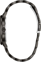 Citizen Reloj Eco-Drive Modern Axiom para hombre en acero inoxidable gris, esfera negra (Modelo: BJ6517-52E)