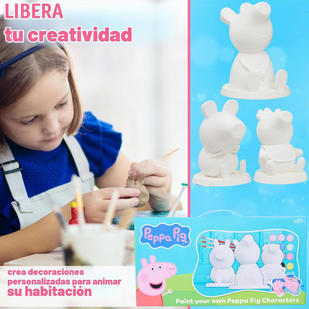 Get Trend Peppa Pig - Kit de 3 piezas para pintar tus propias figuras para