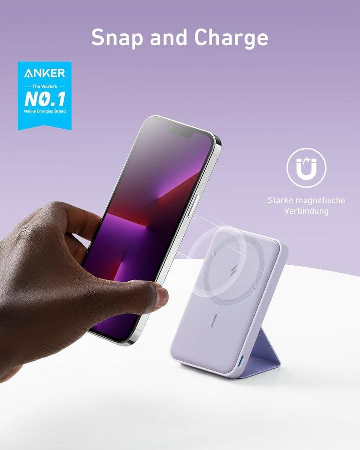 Anker - Batería magnética 622 (MagGo), cargador portátil inalámbric...