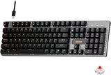 Newmen GM325Pro - Teclado mecánico con retroiluminación LED arcoíri...