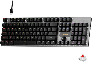 Newmen GM325Pro - Teclado mecánico con retroiluminación LED arcoíri...