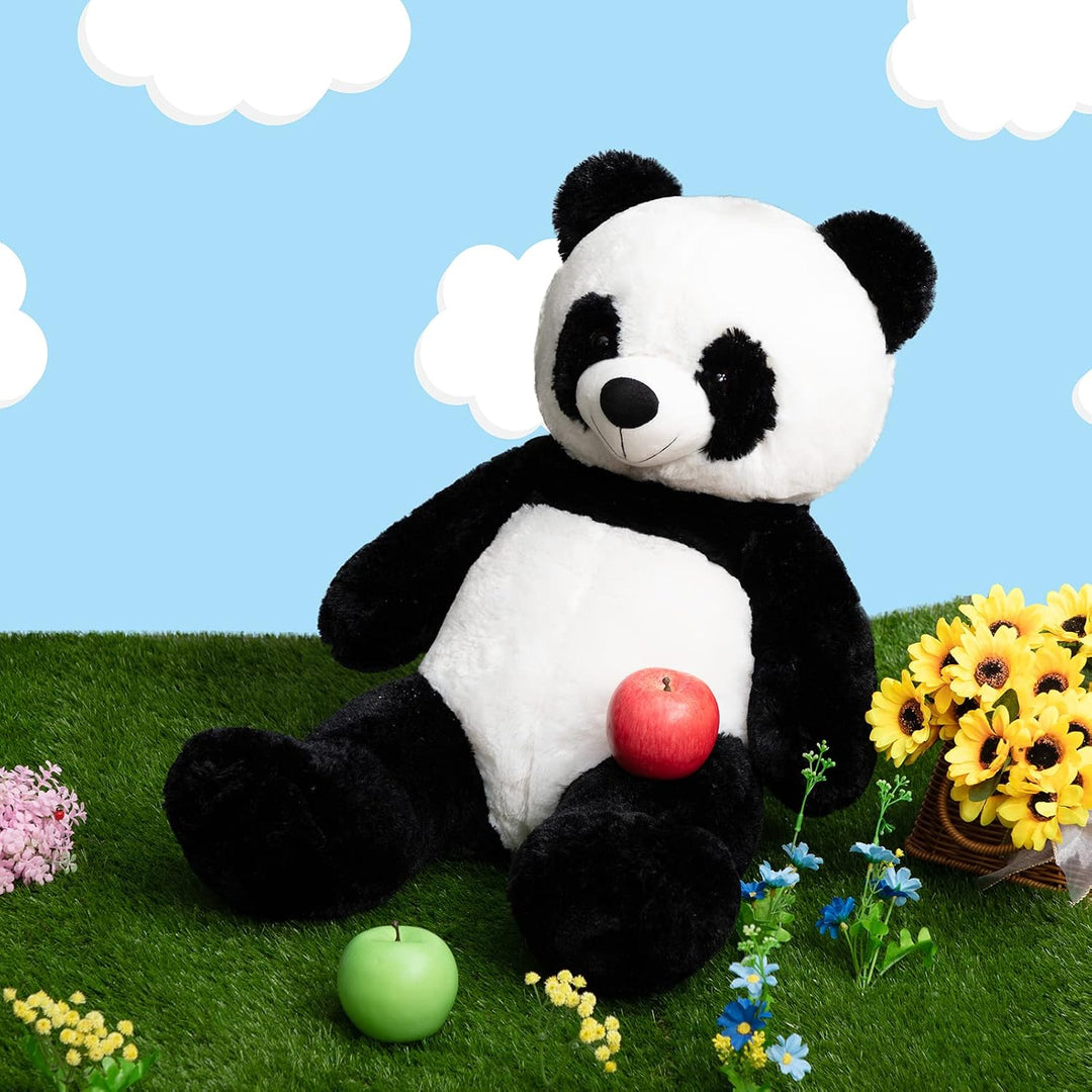 WENMOTDY Peluche de panda de peluche de oso dulce, regalos para niñ...