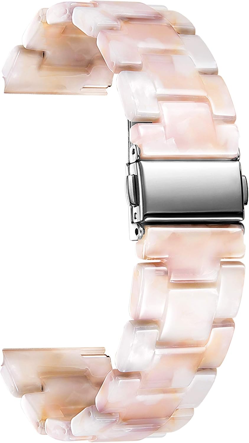BINLUN Correas de reloj de resina de repuesto para hombres y mujeres, correas de reloj de 14 colores, ligeras, 12/14/16/18/20/0.866 in, pulseras de reloj inteligente a la moda y agradables a la piel