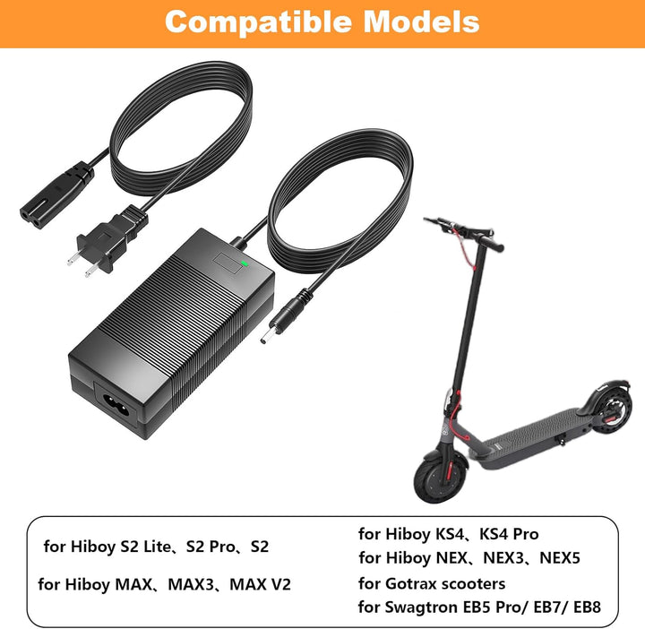 Cargador de 42V para Hiboy S2 36V batería de iones de