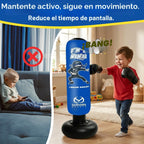 Ninja - Saco de boxeo para niños, juguete sensorial inflable y regalo de cumpleaños para niños y niñas de 4 a 12 años, kit independiente 5 en 1 de 63 pulgadas, para apartamentos