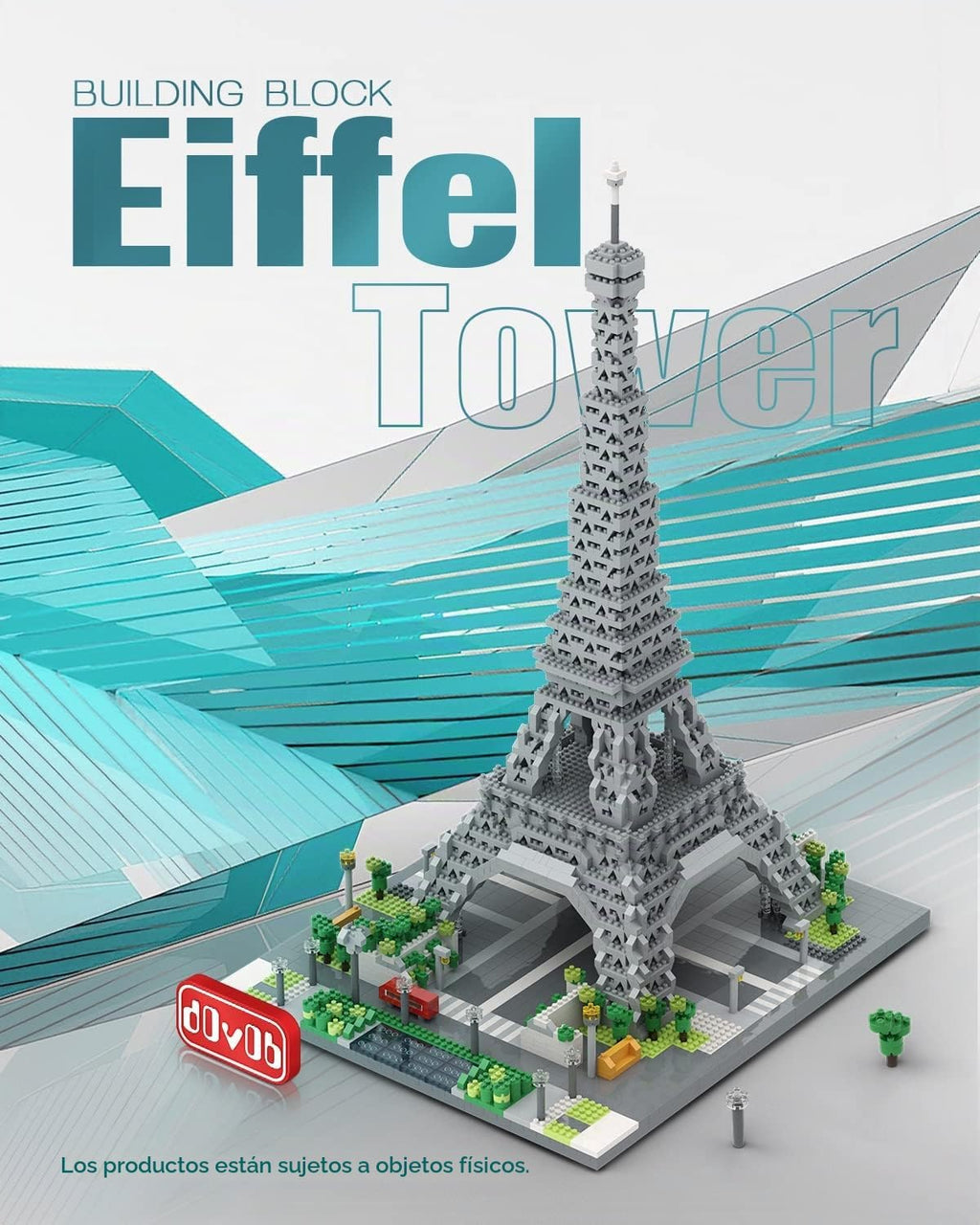 dOvOb Architecture - Juego de microbloques de la Torre Eiffel, 3369 piezas de mini ladrillos 3D, juguete de rompecabezas 3D, regalo para adultos y niños